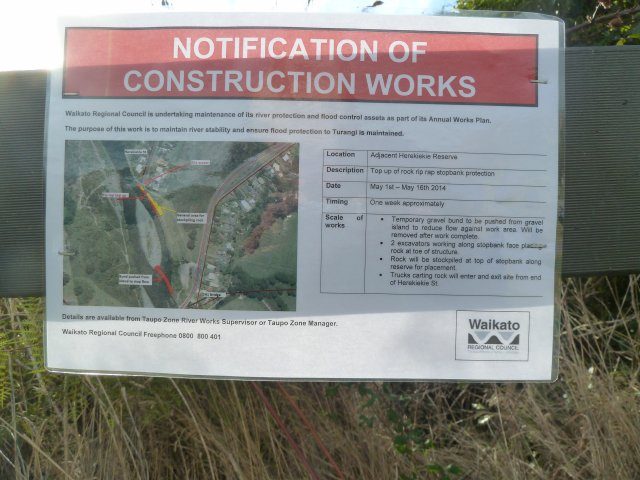 Dates of Riprap work