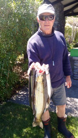 Richard Kemp with 3 nice trout