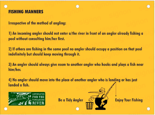 Fishing Manners sign