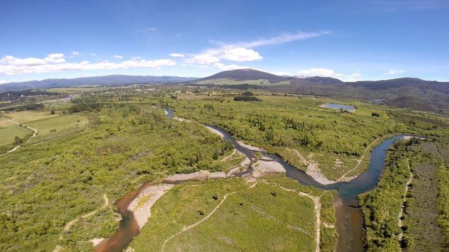 Another view of the new river course