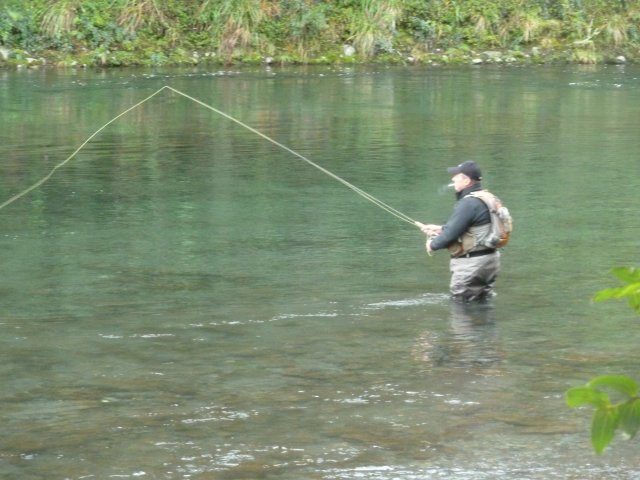 The only angler fishing the upper river Sunday 15th June 14