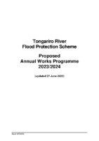 Tongariro Flood Protection Scheme Annual Works Programme 2023-2024