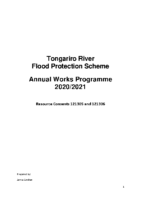 Tongariro Flood Scheme Annual Works Programme 2020-2021